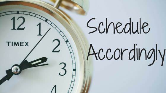 Scheduling accordingly